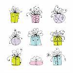 Gift box icons for your design