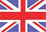 Great Britain flag. Vector illustration.