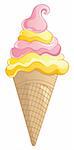 Ice cream theme image 3 - vector illustration.