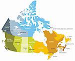 Detailed map of administrative divisions of Canada
