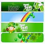 Abstract Conceptual Design of Patrick's Day Ad Banners