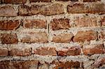 toned red brick wall grunge background or texture