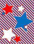 EPS8 Vector Red, White and blue patriotic star background with a striped background.