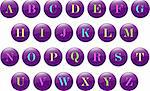 Alphabet buttons collection - vector