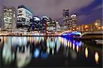 Financial District of Boston, Massachusetts viewed from harborwalk.