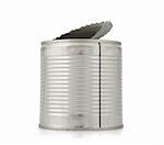 Tin can isolated on white