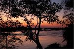 Sunset over the Zambezi River, Livingstone, Zambia