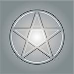 Pentagram, an ocult sign in light