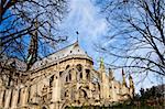 Detail of gothic Cathedral of Notre Dame in Paris