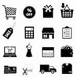 Shopping and ecommerce icon set