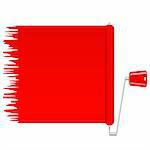 red paint roller and red spot.  Also available as a Vector in Adobe illustrator EPS format, compressed in a zip file. The vector version be scaled to any size without loss of quality.