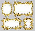 set of ornamental frames, this illustration may be useful as designer work