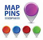 Vector Pointers - map pins illustration