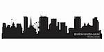 Birmingham, England skyline. Detailed vector silhouette