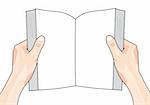 Illustration of Hands Holding Book