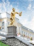 Statue of Perseus with the head of the gorgon Medusa, Petergof, Saint Petersburg, Russia