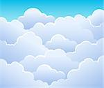 Cloudy sky background 3 - vector illustration.