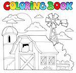 Coloring book farm theme 1 - vector illustration.