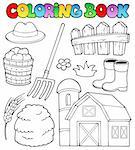 Coloring book farm theme 2 - vector illustration.