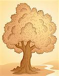 Tree theme image 3 - vector illustration.