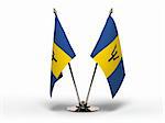 Miniature Flag of Barbados (Isolated with clipping path)