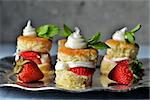 Image of strawberry shortcakes on a serving tray