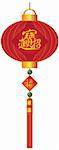 Chinese New Year Lantern with Bringing in Wealth Treasure and Prosperity Words