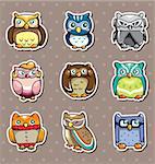 cartoon owl stickers