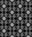 Vector illustration  of a seamless pattern in black and white