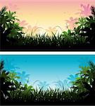 Jungle background illustration