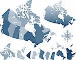 Map of Canada and provinces