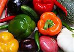 Colorful different fresh vegetable as background