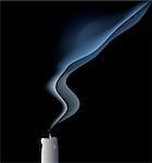 The candle in draft - blown out candle - vector. This file is vector, can be scaled to any size without loss of quality.