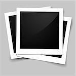 illustration of stack of retro style foto frames