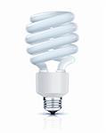Vektor-Illustration der stilvollen Energieeinsparung compact fluorescent Lightbulb auf weißem Hintergrund