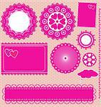 Image of Vector set lace frames