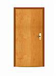 One apartment wooden door.
