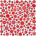 sphere bubble pattern in multiple red on white