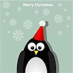 Greeting card with penguin