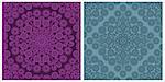 Seamless floral patterns. Retro backgrounds. Vector illustration.