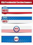 Vector - Vote Banners. Set of four with Background