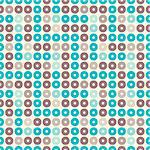 Illustrated seamless pattern of classic wallpaper circle shapes