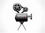 abstract video camera icon vector illustration