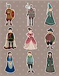 cartoon Medieval people stickers