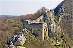 Kalnik mountain fortress on cliff, Croatia