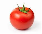 One Juicy Tomato on a white background