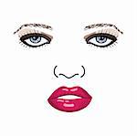 Beautiful sexy woman face vector illustration eps8