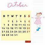 october 2013, calendar design with the balanced student profile for international schools