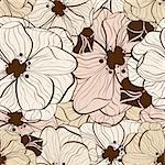 Vector flower seamless pattern