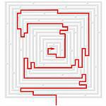 grey maze with red solution. Also available as a Vector in Adobe illustrator EPS format, compressed in a zip file. The vector version be scaled to any size without loss of quality.